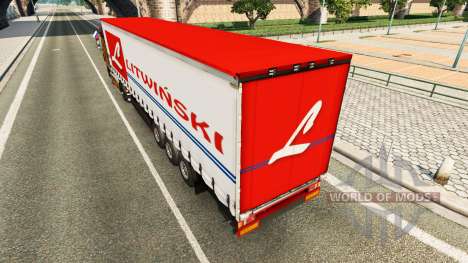Скин Litwinski на шторный полуприцеп для Euro Truck Simulator 2