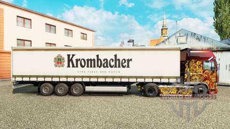 Скин Krombacher на шторный полуприцеп для Euro Truck Simulator 2