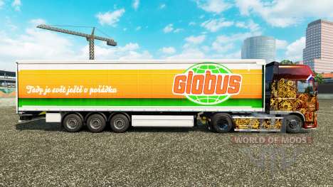 Скин Globus на шторный полуприцеп для Euro Truck Simulator 2