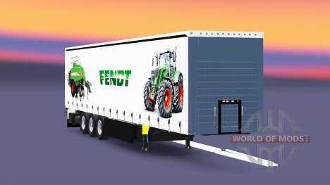 Шторный полуприцеп Schmitz Cargobull Fendt v2.0 для Euro Truck Simulator 2