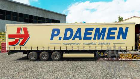 Скин P.Daemen на шторный полуприцеп для Euro Truck Simulator 2
