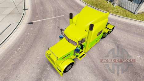 Скин 90s style на тягач Peterbilt 389 для American Truck Simulator