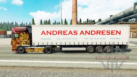 Скин Andreas Andresen на шторный полуприцеп для Euro Truck Simulator 2