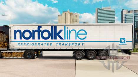 Скин Norfolkline шторный полуприцеп для Euro Truck Simulator 2