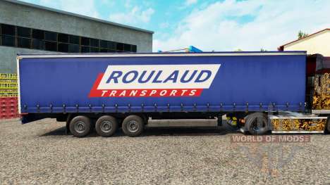 Скин Roulaud Transports на шторный полуприцеп для Euro Truck Simulator 2