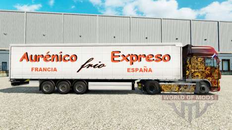 Скин Aurenico frio Expreso на шторный полуприцеп для Euro Truck Simulator 2