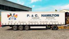 Скин P.&C. Hamilton на шторный полуприцеп для Euro Truck Simulator 2
