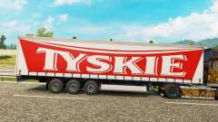 Скин Tyskie на шторный полуприцеп для Euro Truck Simulator 2