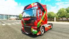 Скин Red Effect на тягач DAF для Euro Truck Simulator 2