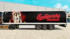 Скин Budweiser на шторный полуприцеп для Euro Truck Simulator 2