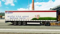 Скин Bauer на шторный полуприцеп для Euro Truck Simulator 2