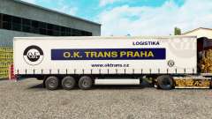 Скин O.K.Trans Praha на шторный полуприцеп для Euro Truck Simulator 2