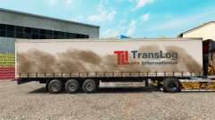 Скин Trans Log на шторный полуприцеп для Euro Truck Simulator 2