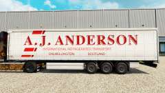 Скин A.J.Anderson на шторный полуприцеп для Euro Truck Simulator 2