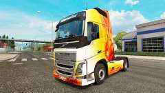 Скин Flame на тягач Volvo для Euro Truck Simulator 2