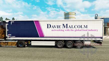 Скин Davie Malcolm на шторный полуприцеп для Euro Truck Simulator 2