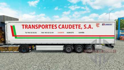 Скин Transportes Caudete S.A. шторный полуприцеп для Euro Truck Simulator 2