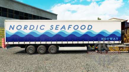Скин Nordic Seafood на шторный полуприцеп для Euro Truck Simulator 2