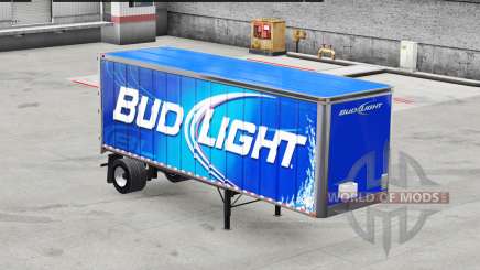 Скин Bud Light на цельнометаллический полуприцеп для American Truck Simulator