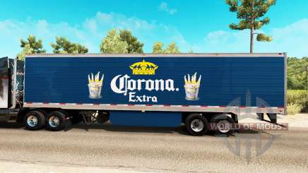 Скин Corona Extra на рефрижераторный полуприцеп для American Truck Simulator