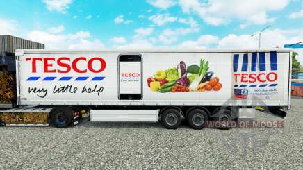 Скин Tesco шторный полуприцеп для Euro Truck Simulator 2