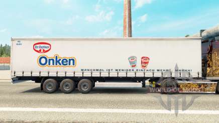 Скин Dr.Oetker Onken на шторный полуприцеп для Euro Truck Simulator 2