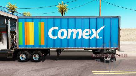 Скин Comex на цельнометаллический полуприцеп для American Truck Simulator