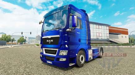 Скин Fantastic Blue на тягач MAN для Euro Truck Simulator 2