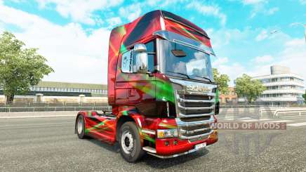 Скин Red Effect на тягач Scania для Euro Truck Simulator 2