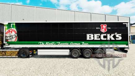 Скин Becks на шторный полуприцеп для Euro Truck Simulator 2