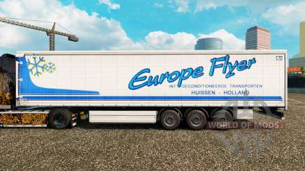 Скин Europe Flyer на шторный полуприцеп для Euro Truck Simulator 2