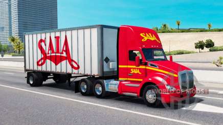 Грузовой трафик в окрасах транспортных компаний для American Truck Simulator