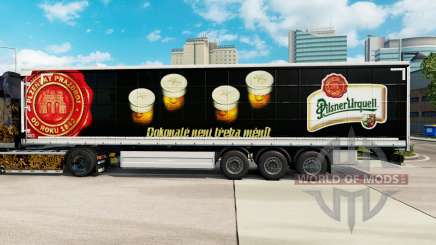 Скин Pilsner Urquell шторный полуприцеп для Euro Truck Simulator 2