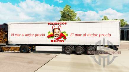 Скин Mariscos Recio на шторный полуприцеп для Euro Truck Simulator 2