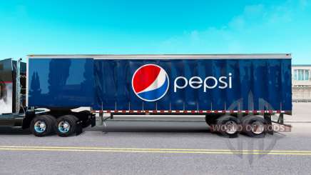 Скин Pepsi на шторный полуприцеп для American Truck Simulator