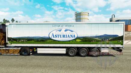 Скин Asturiana на шторный полуприцеп для Euro Truck Simulator 2