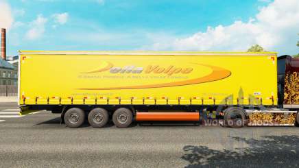 Скин DellaVolpe на шторный полуприцеп для Euro Truck Simulator 2