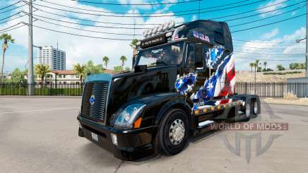Скин American Flag на тягач Volvo VNL 670 для American Truck Simulator