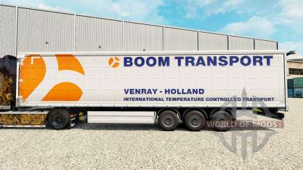 Скин Boom Transport на шторный полуприцеп для Euro Truck Simulator 2