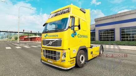 Скин Correios на тягач Volvo для Euro Truck Simulator 2