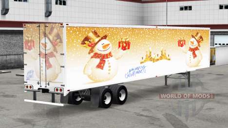 Сборник скинов Christmas на полуприцеп для American Truck Simulator