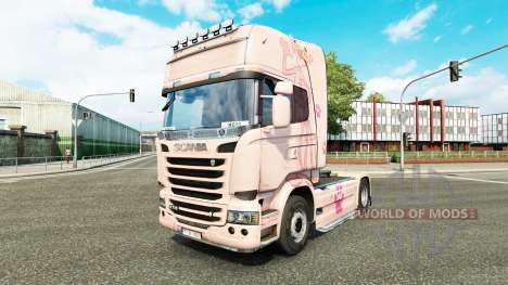 Скин Pink Panter на тягач Scania для Euro Truck Simulator 2