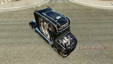 Скин Silver Dragon на тягач Scania T для Euro Truck Simulator 2