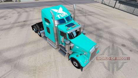 Скин TUM на тягач Kenworth W900 для American Truck Simulator