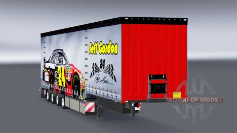 Шторный полуприцеп Krone NASCAR для Euro Truck Simulator 2