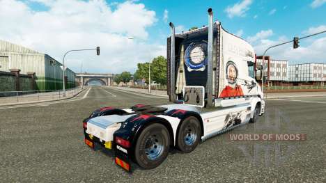 Скин Гагарин на тягач Scania T для Euro Truck Simulator 2
