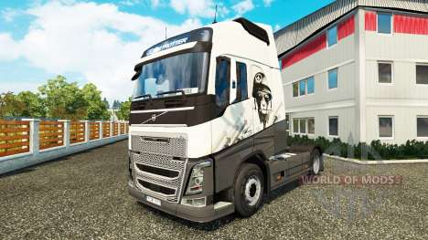 Скин Lion Cool на тягач Volvo для Euro Truck Simulator 2