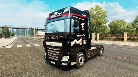 Скин Fast Internationale Transporte на тягач DAF для Euro Truck Simulator 2