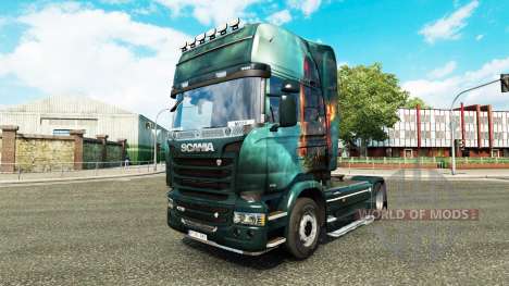 Скин Fantasy Ship на тягач Scania для Euro Truck Simulator 2