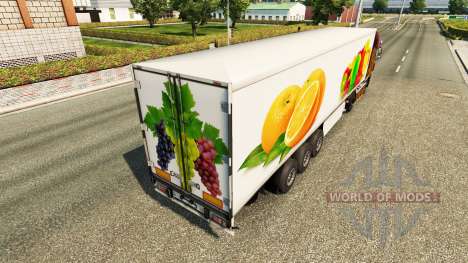 Скин Fruit на рефрижераторный полуприцеп для Euro Truck Simulator 2